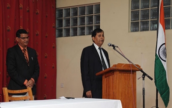 Malagasy TV Broadcast on “Make in India” event, in the Embassy of India, Antananarivo.